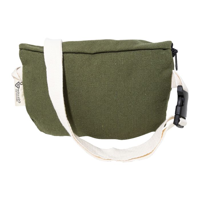 Rekan Hip újrahasznosított vászon övtáska, zöld | Reklámajándék, reklámtárgy, céges ajándék, egyedi reklámajándék Reklámajándék | Rekan Hip újrahasznosított vászon övtáska, zöld