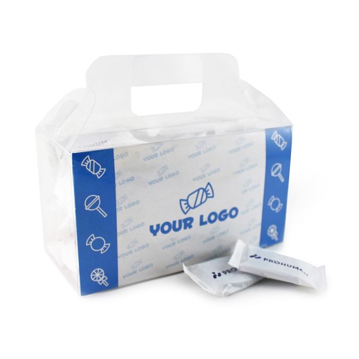 Dobozos Reklámédesség emblémázva cégeknek: Kakaós reklámkeksz műanyag dobozban Népszerű Reklámédesség: Kakaós reklámkeksz műanyag dobozban