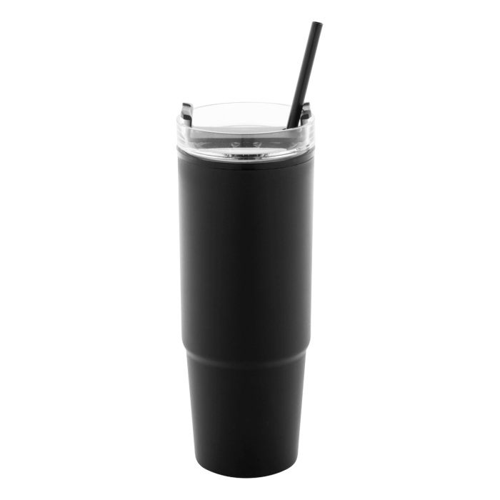 Reklámajándék | Renley thermo bögre, fekete, 900 ml
