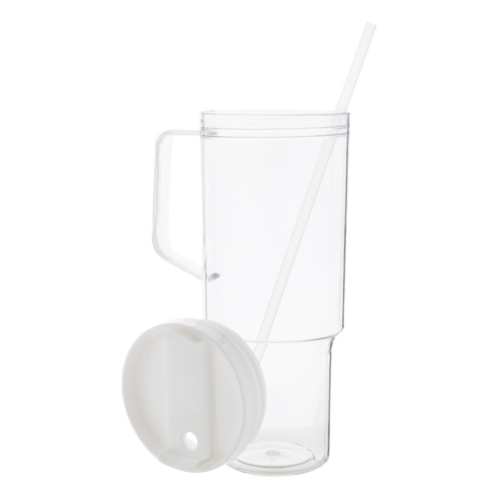 Reklámajándék | Repetus utazó bögre, fehér, 1200 ml