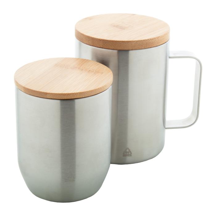 Reklámajándék | Resboo thermo bögre, ezüst, 350 ml