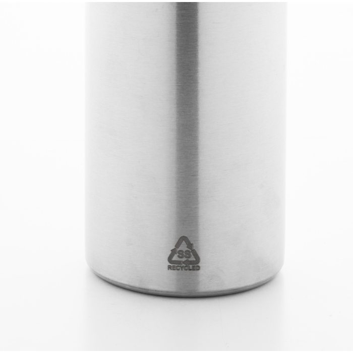 Reklámajándék | Ressuto újrahasznosított rozsdamentes acél kulacs, ezüst, 400 ml