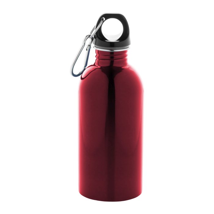 Reklámajándék | Ressuto újrahasznosított rozsdamentes acél kulacs, piros, 400 ml