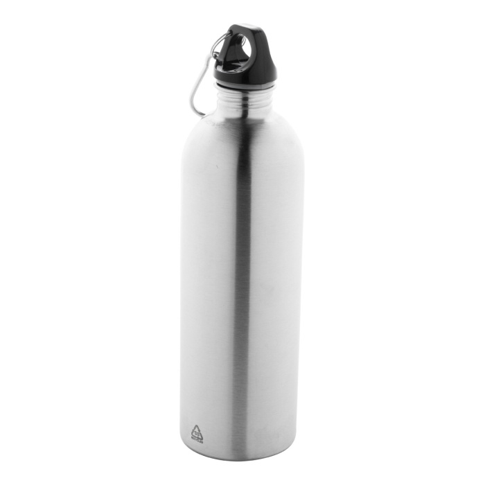Reklámajándék | Ressuto XL újrahasznosított rozsdamentes acél kulacs, ezüst, 750 ml