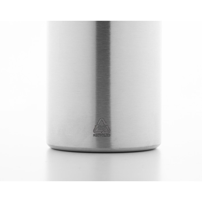 Reklámajándék | Ressuto XL újrahasznosított rozsdamentes acél kulacs, ezüst, 750 ml