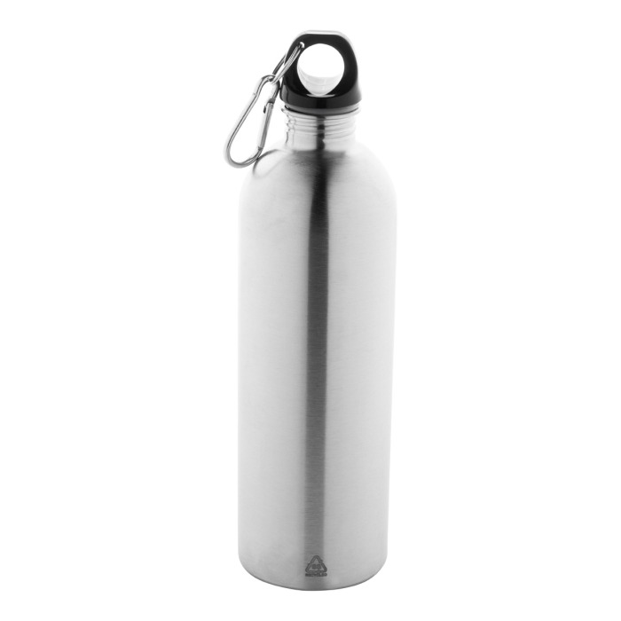Reklámajándék | Ressuto XL újrahasznosított rozsdamentes acél kulacs, ezüst, 750 ml