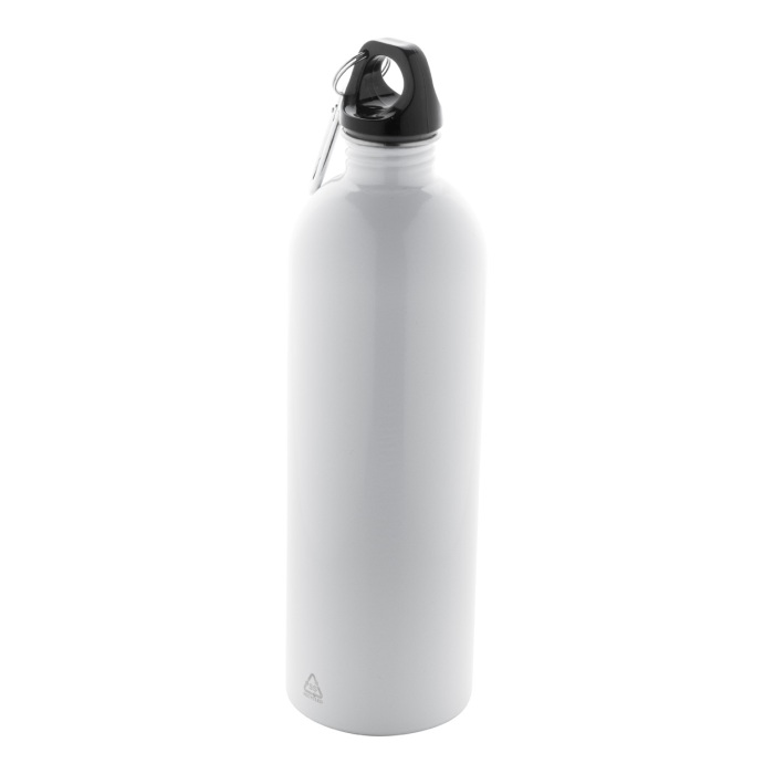 Reklámajándék | Ressuto XL újrahasznosított rozsdamentes acél kulacs, fehér, 750 ml