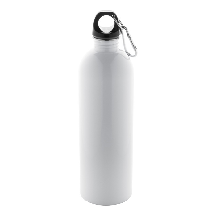 Reklámajándék | Ressuto XL újrahasznosított rozsdamentes acél kulacs, fehér, 750 ml