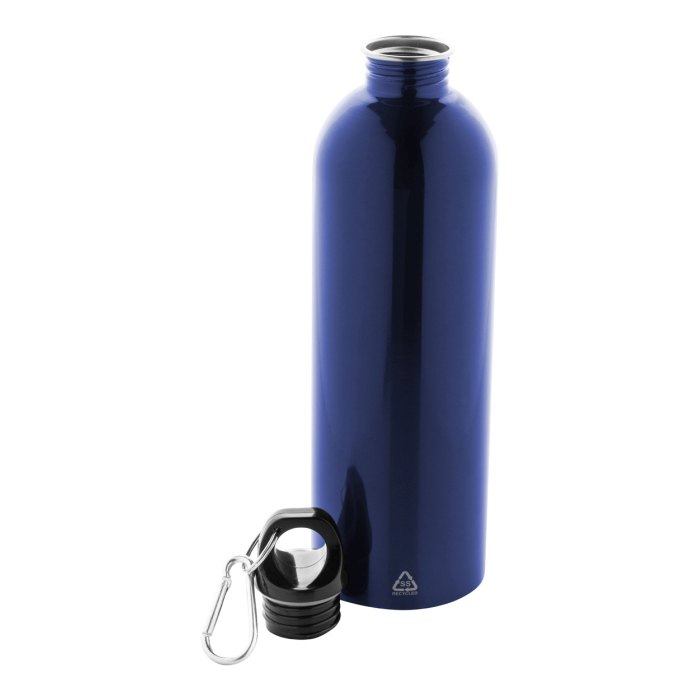 Reklámajándék | Ressuto XL újrahasznosított rozsdamentes acél kulacs, kék, 750 ml