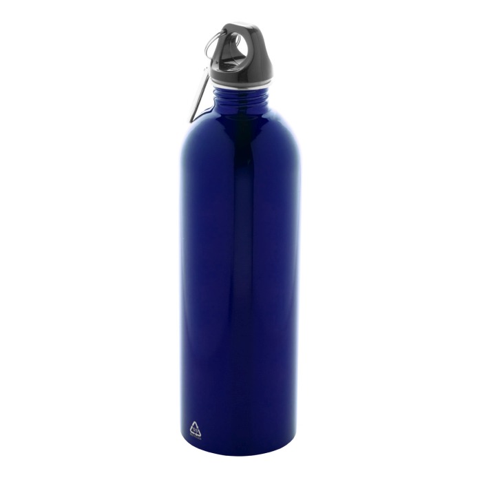 Reklámajándék | Ressuto XL újrahasznosított rozsdamentes acél kulacs, kék, 750 ml