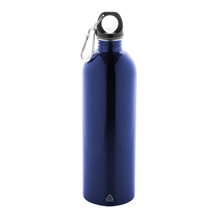 Reklámajándék | Ressuto XL újrahasznosított rozsdamentes acél kulacs, kék, 750 ml