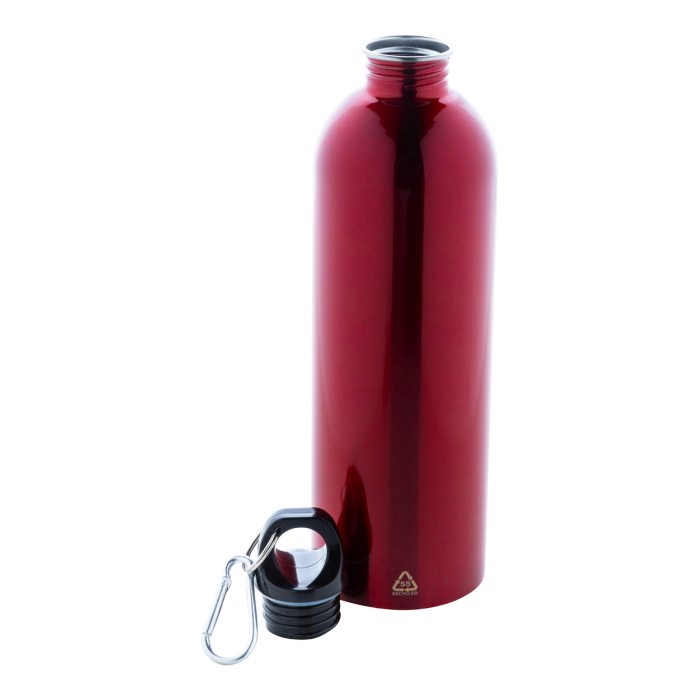Reklámajándék | Ressuto XL újrahasznosított rozsdamentes acél kulacs, piros, 750 ml