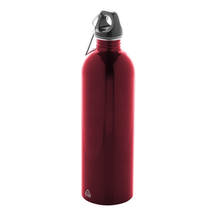 Reklámajándék | Ressuto XL újrahasznosított rozsdamentes acél kulacs, piros, 750 ml