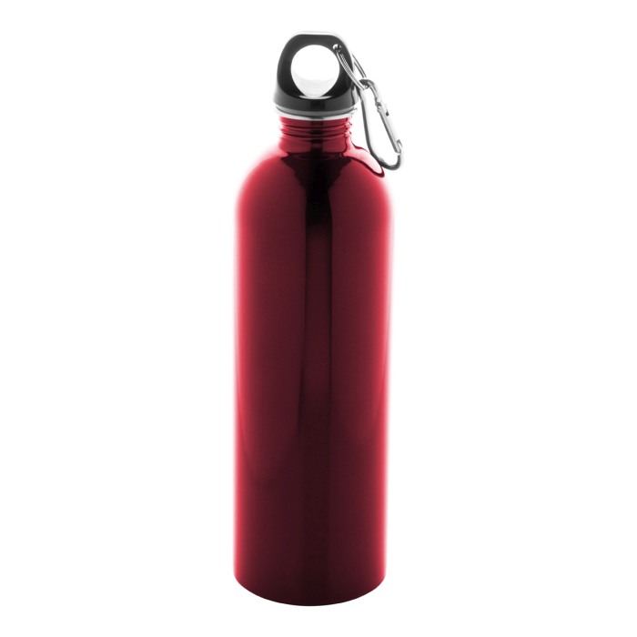 Reklámajándék | Ressuto XL újrahasznosított rozsdamentes acél kulacs, piros, 750 ml