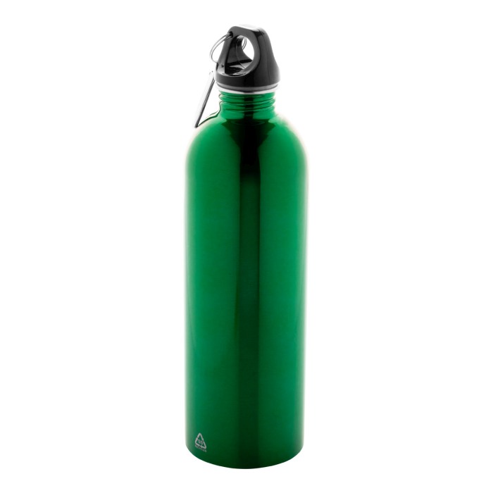 Reklámajándék | Ressuto XL újrahasznosított rozsdamentes acél kulacs, zöld, 750 ml