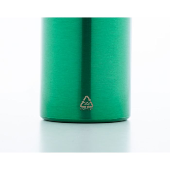 Reklámajándék | Ressuto XL újrahasznosított rozsdamentes acél kulacs, zöld, 750 ml
