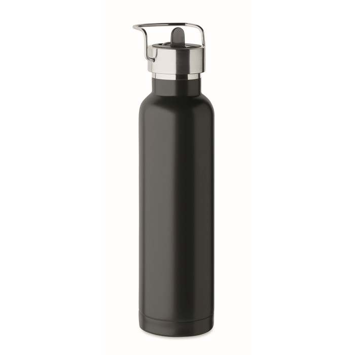 Riflow Duplafalú termoszpalack 660 ml, fekete | Reklámajándék, reklámtárgy, céges ajándék, egyedi reklámajándék Reklámajándék | Riflow Duplafalú termoszpalack 660 ml, fekete