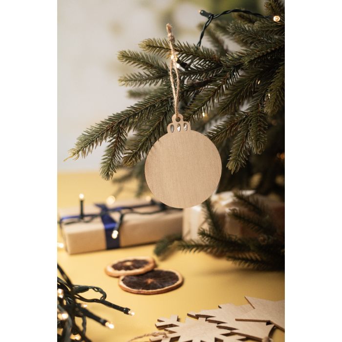 Reklámajándék | Rosvik karácsonyfadísz, gömb, natúr