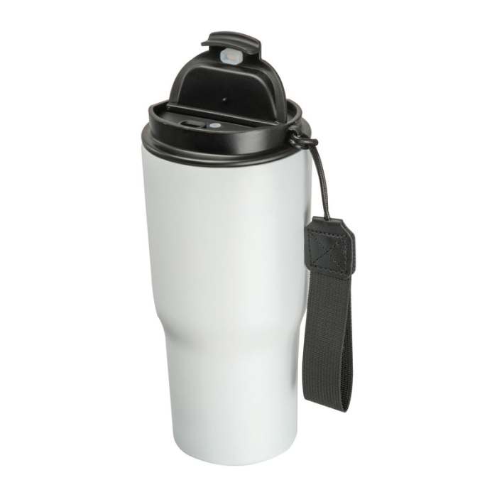 Rozsdamentes acél termosz pohár, 550 ml, fehér | Reklámajándék, reklámtárgy, céges ajándék, egyedi reklámajándék Reklámajándék | Rozsdamentes acél termosz pohár, 550 ml, fehér