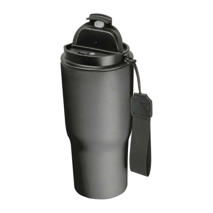 Rozsdamentes acél termosz pohár, 550 ml, fekete | Reklámajándék, reklámtárgy, céges ajándék, egyedi reklámajándék Reklámajándék | Rozsdamentes acél termosz pohár, 550 ml, fekete