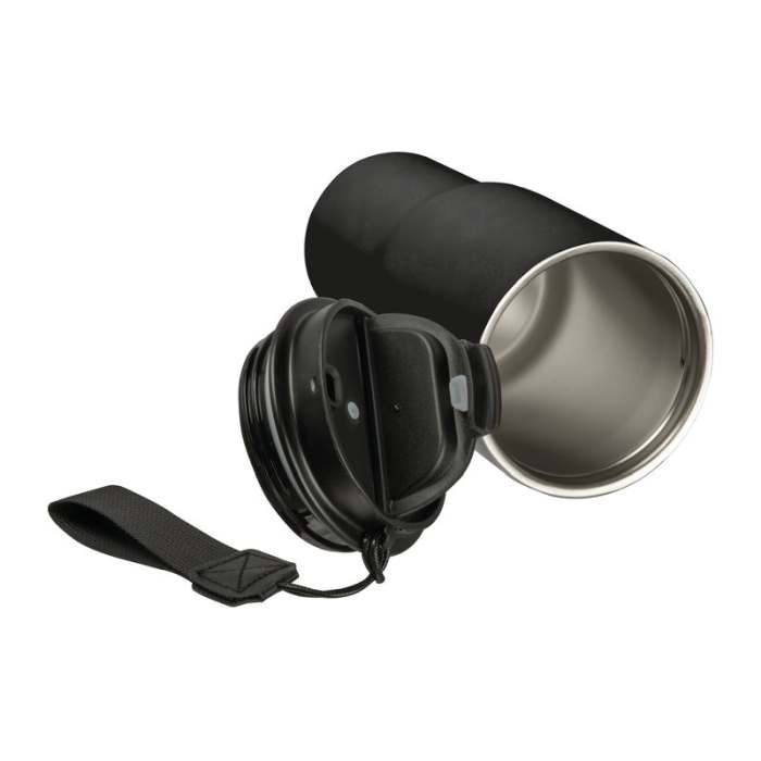 Rozsdamentes acél termosz pohár, 550 ml, fekete | Reklámajándék, reklámtárgy, céges ajándék, egyedi reklámajándék Reklámajándék | Rozsdamentes acél termosz pohár, 550 ml, fekete