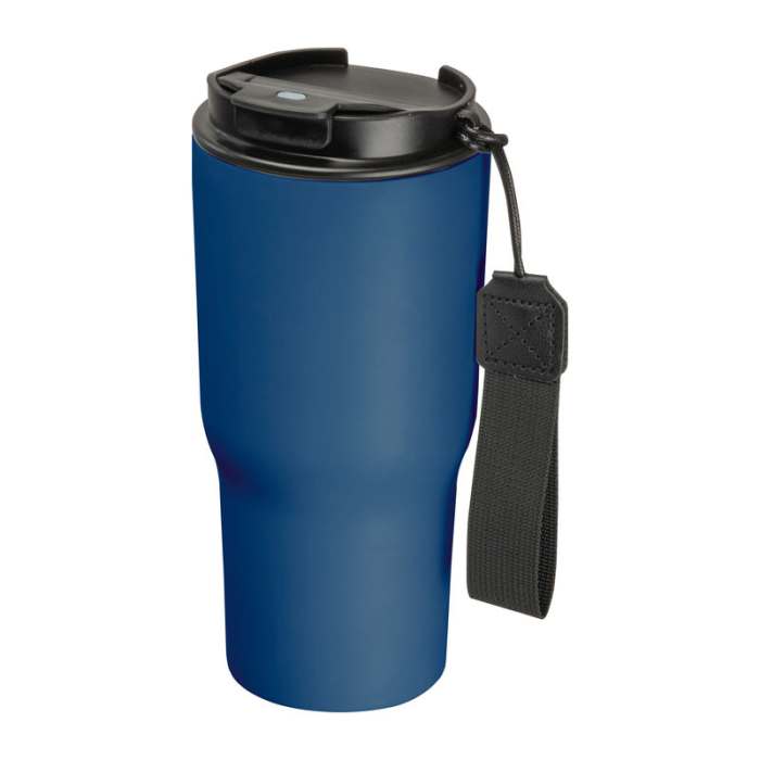 Rozsdamentes acél termosz pohár, 550 ml, sötétkék | Reklámajándék, reklámtárgy, céges ajándék, egyedi reklámajándék Reklámajándék | Rozsdamentes acél termosz pohár, 550 ml, sötétkék