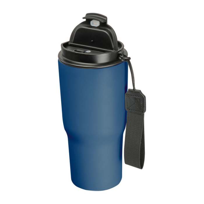 Rozsdamentes acél termosz pohár, 550 ml, sötétkék | Reklámajándék, reklámtárgy, céges ajándék, egyedi reklámajándék Reklámajándék | Rozsdamentes acél termosz pohár, 550 ml, sötétkék