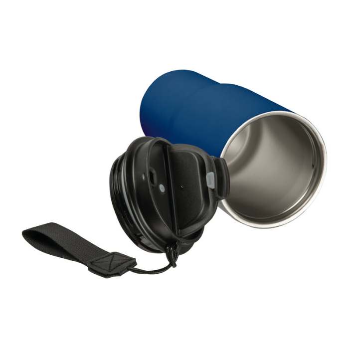 Rozsdamentes acél termosz pohár, 550 ml, sötétkék | Reklámajándék, reklámtárgy, céges ajándék, egyedi reklámajándék Reklámajándék | Rozsdamentes acél termosz pohár, 550 ml, sötétkék