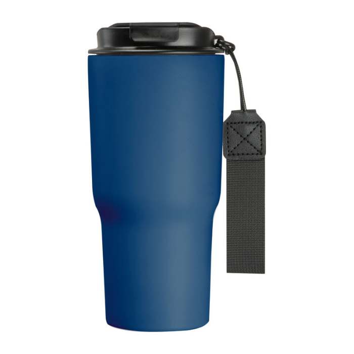 Rozsdamentes acél termosz pohár, 550 ml, sötétkék | Reklámajándék, reklámtárgy, céges ajándék, egyedi reklámajándék Reklámajándék | Rozsdamentes acél termosz pohár, 550 ml, sötétkék