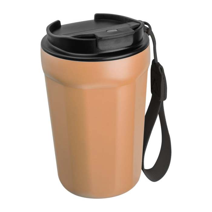 Rozsdamentes acél utazóbögre 350ml, bézs | Reklámajándék, reklámtárgy, céges ajándék, egyedi reklámajándék Reklámajándék | Rozsdamentes acél utazóbögre 350ml, bézs