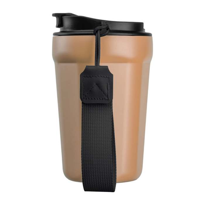 Rozsdamentes acél utazóbögre 350ml, bézs | Reklámajándék, reklámtárgy, céges ajándék, egyedi reklámajándék Reklámajándék | Rozsdamentes acél utazóbögre 350ml, bézs