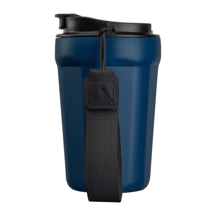 Rozsdamentes acél utazóbögre 350ml, sötétkék | Reklámajándék, reklámtárgy, céges ajándék, egyedi reklámajándék Reklámajándék | Rozsdamentes acél utazóbögre 350ml, sötétkék