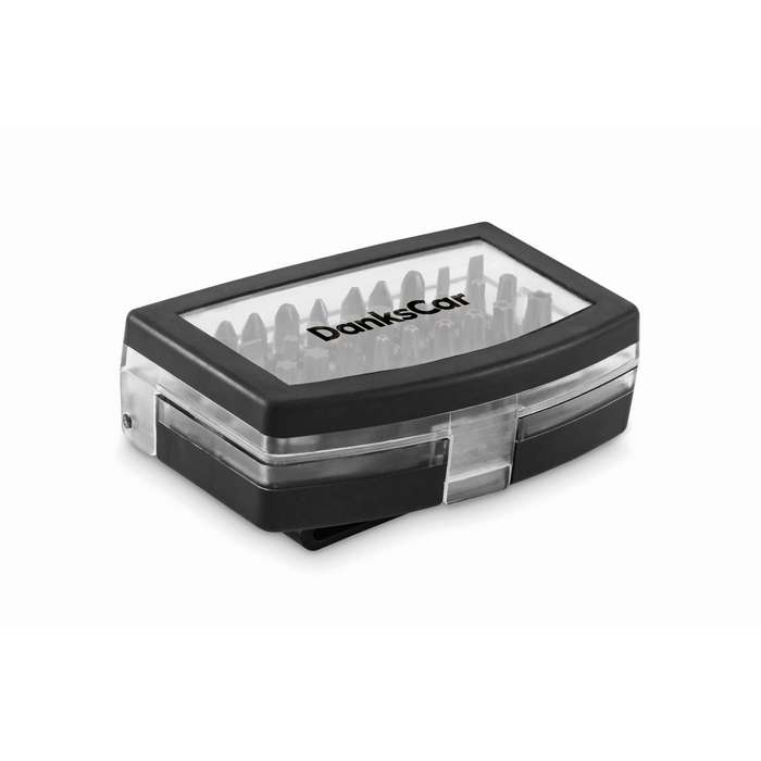 Reklámajándék | Screy 32 részes bitfej készlet, fekete