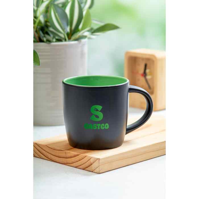 Reklámajándék | Sculptus bögre, zöld, 300 ml