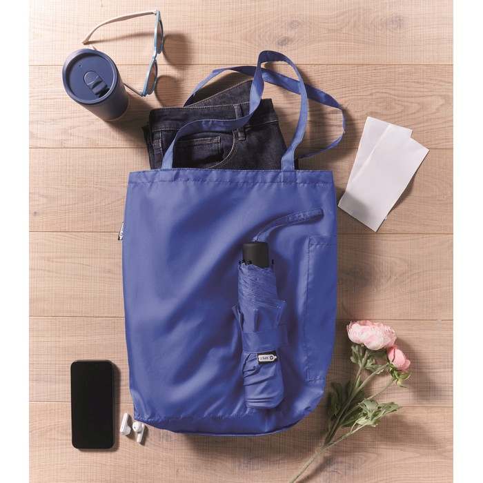 Seattle 21 colos RPET esernyő szett, kék | Reklámajándék, reklámtárgy, céges ajándék, egyedi reklámajándék Reklámajándék | Seattle 21 colos RPET esernyő szett, kék