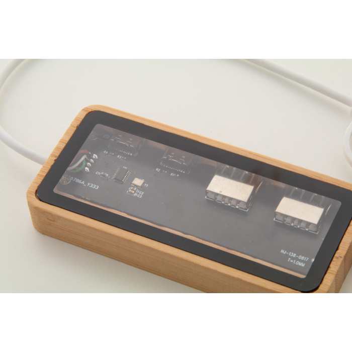 Reklámajándék | SeeHub átlátszó USB hub, natúr