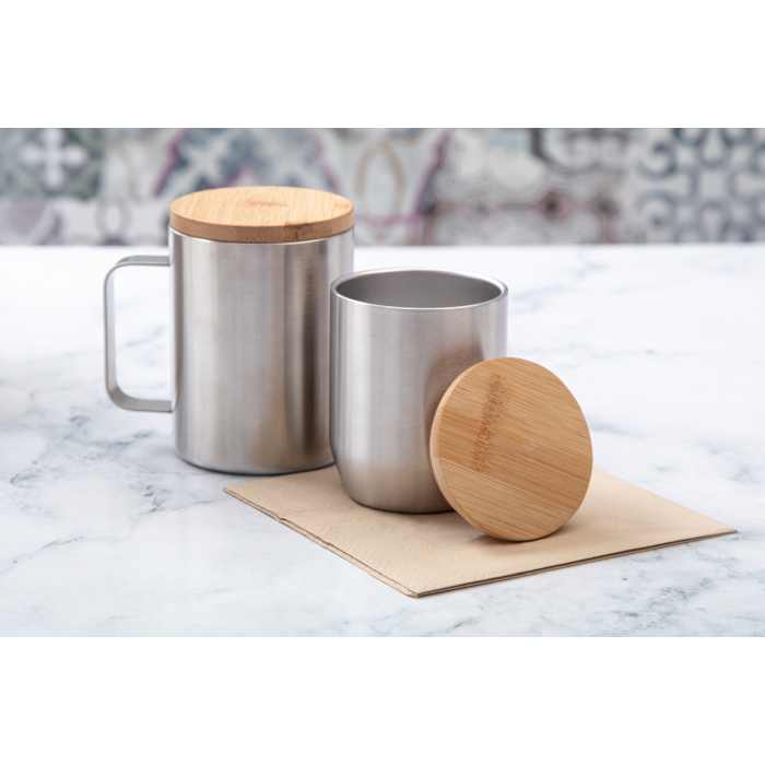 Reklámajándék | Sesboo thermo pohár, ezüst, 300 ml