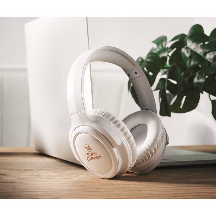 Silent ANC összehajtható fejhallgató, fehér | Reklámajándék, reklámtárgy, céges ajándék, egyedi reklámajándék Reklámajándék | Silent ANC összehajtható fejhallgató, fehér
