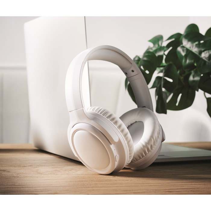 Silent ANC összehajtható fejhallgató, fehér | Reklámajándék, reklámtárgy, céges ajándék, egyedi reklámajándék Reklámajándék | Silent ANC összehajtható fejhallgató, fehér