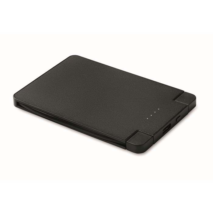Reklámajándék | Slimpo Mágneses powerbank 2500 mAh, fekete