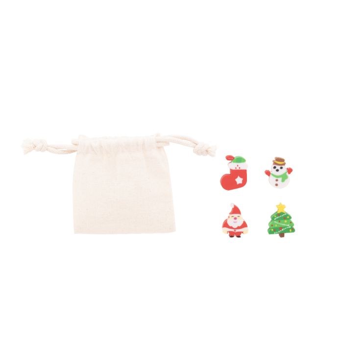 Reklámajándék | Sommaroy karácsonyi radír szett, többszínű