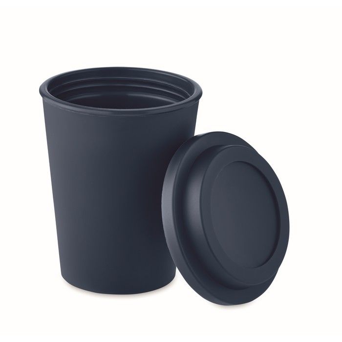 Sora duplafalú PP pohár 300 ml, sötétkék