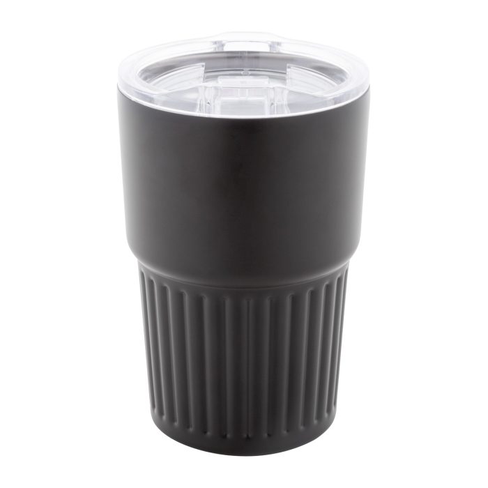 Reklámajándék | Streaky Grab thermo bögre, fekete, 470 ml