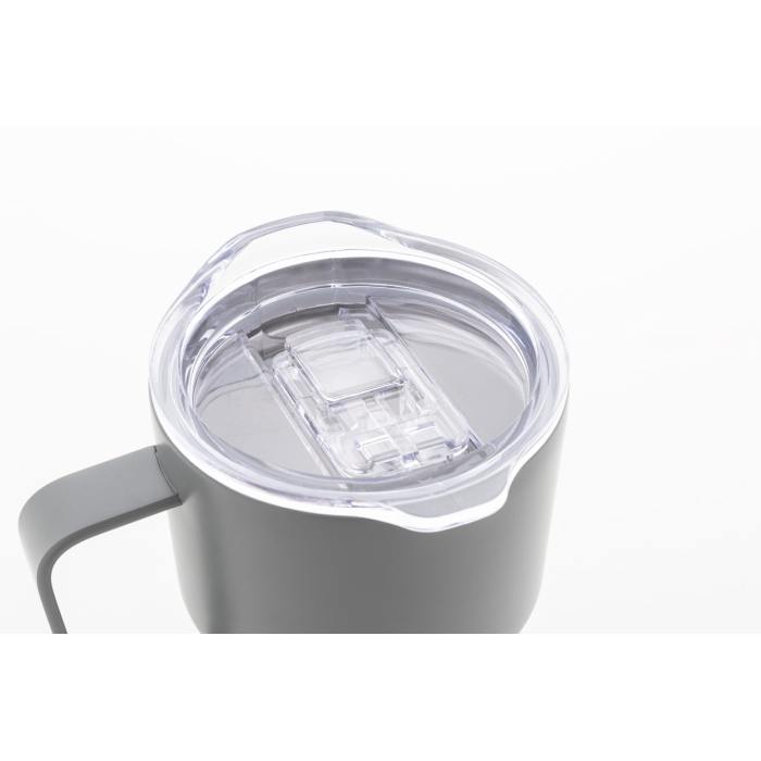 Reklámajándék | Streaky Grab thermo bögre, szürke, 470 ml