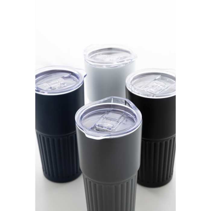 Reklámajándék | Streaky Tall thermo pohár, fehér, 600 ml