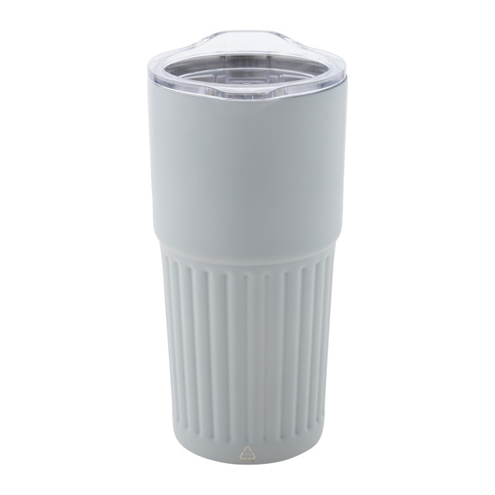 Reklámajándék | Streaky Tall thermo pohár, fehér, 600 ml