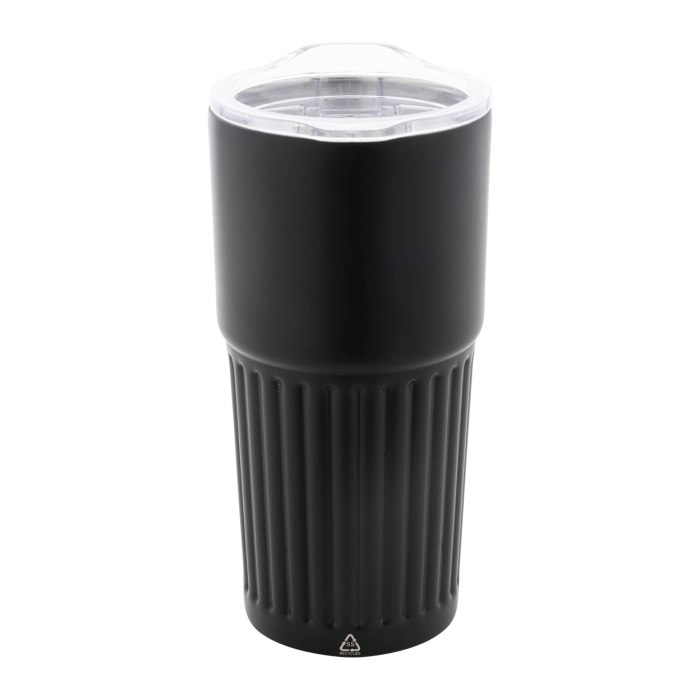 Reklámajándék | Streaky Tall thermo pohár, fekete, 600 ml