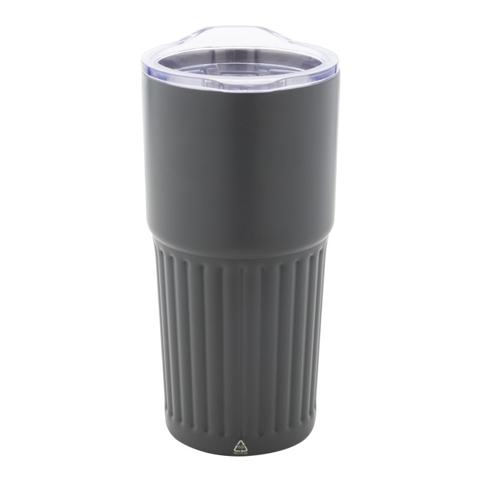 Reklámajándék | Streaky Tall thermo pohár, szürke, 600 ml