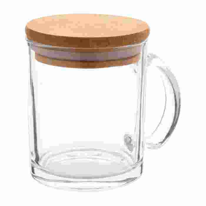 Reklámajándék | Strobba újrahasznosított üveg bögre, átlátszó, 300 ml