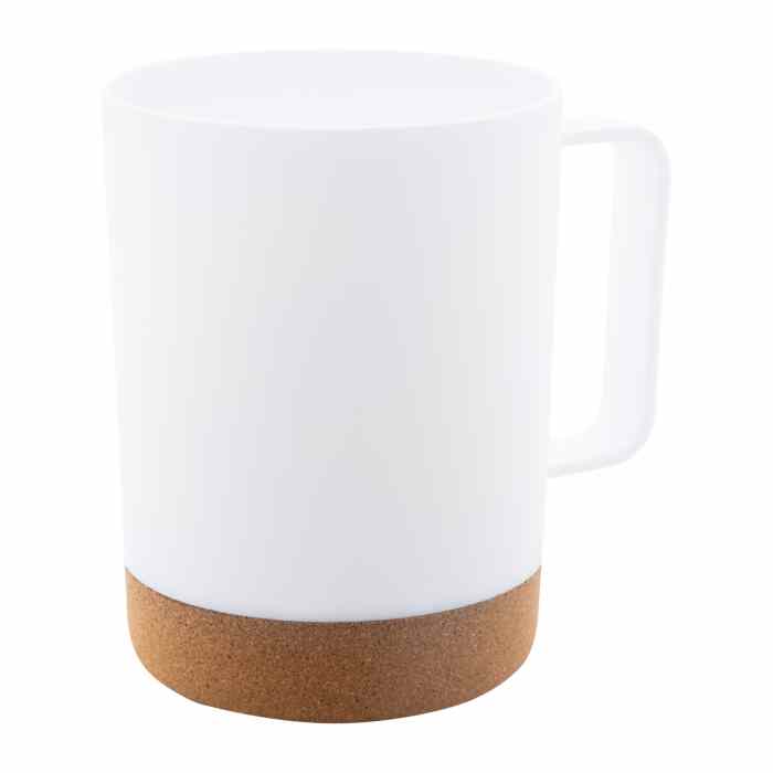 Reklámajándék | Suber PP bögre, fehér, 400 ml